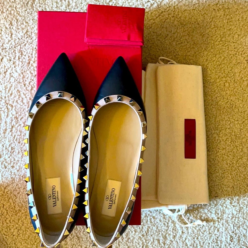 Valentino Rockstud Ballet Flats. Brand New!